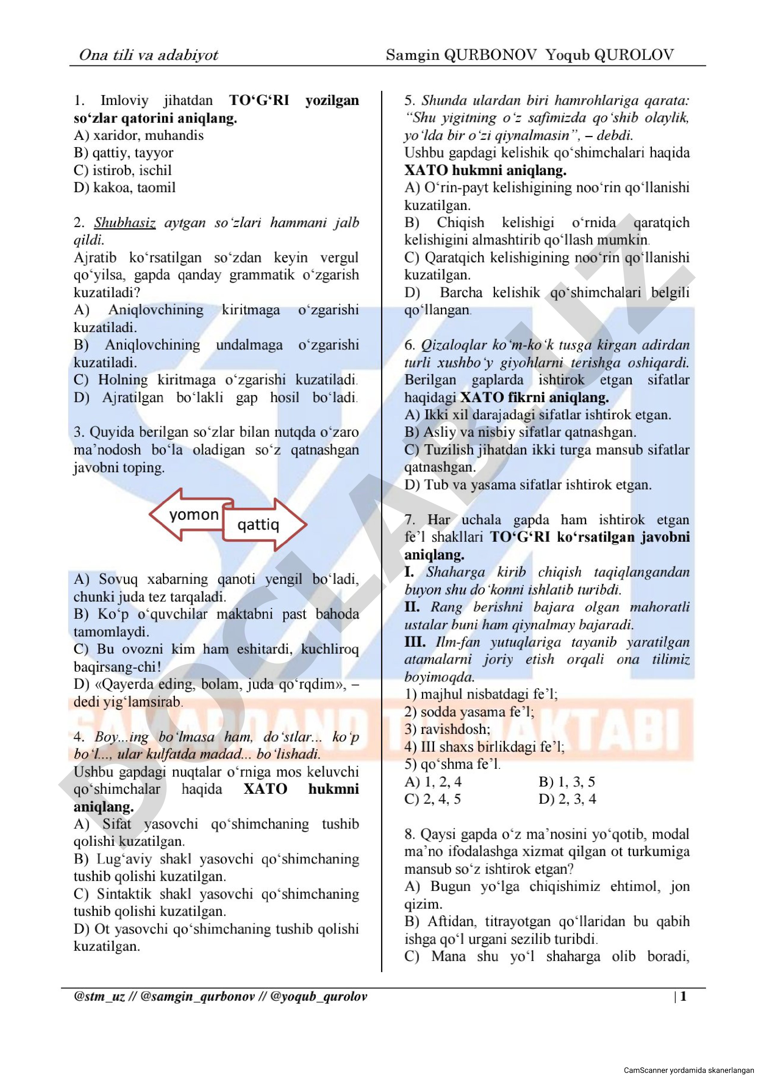 Hujjat mavzusi aniqlanmadi