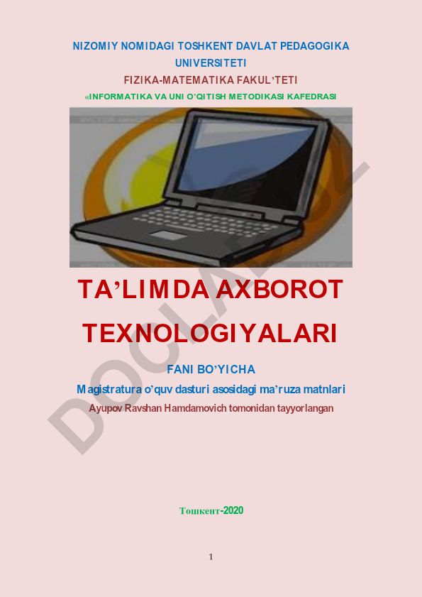 Ta’limda axborot texnologiyalari