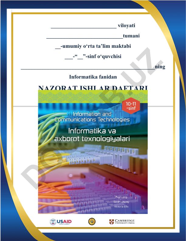 Informatika fanidan nazorat ishlari daftari