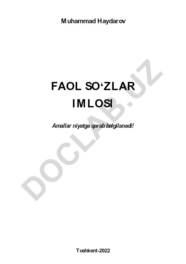 O'zbek tilidagi faol so'zlar imlosi