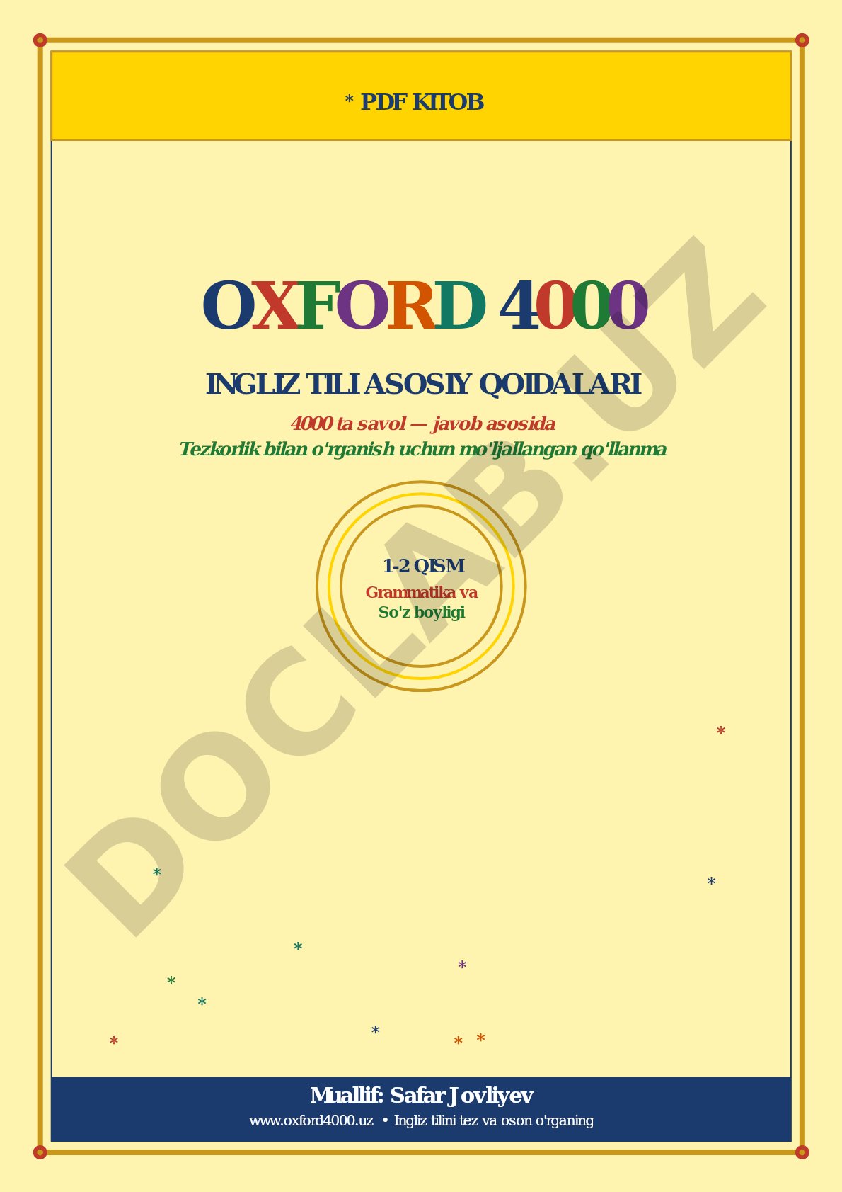 OXFORD 4000 Ingliz tili asosiy qoidalari. 4000 ta savol — javob asosida