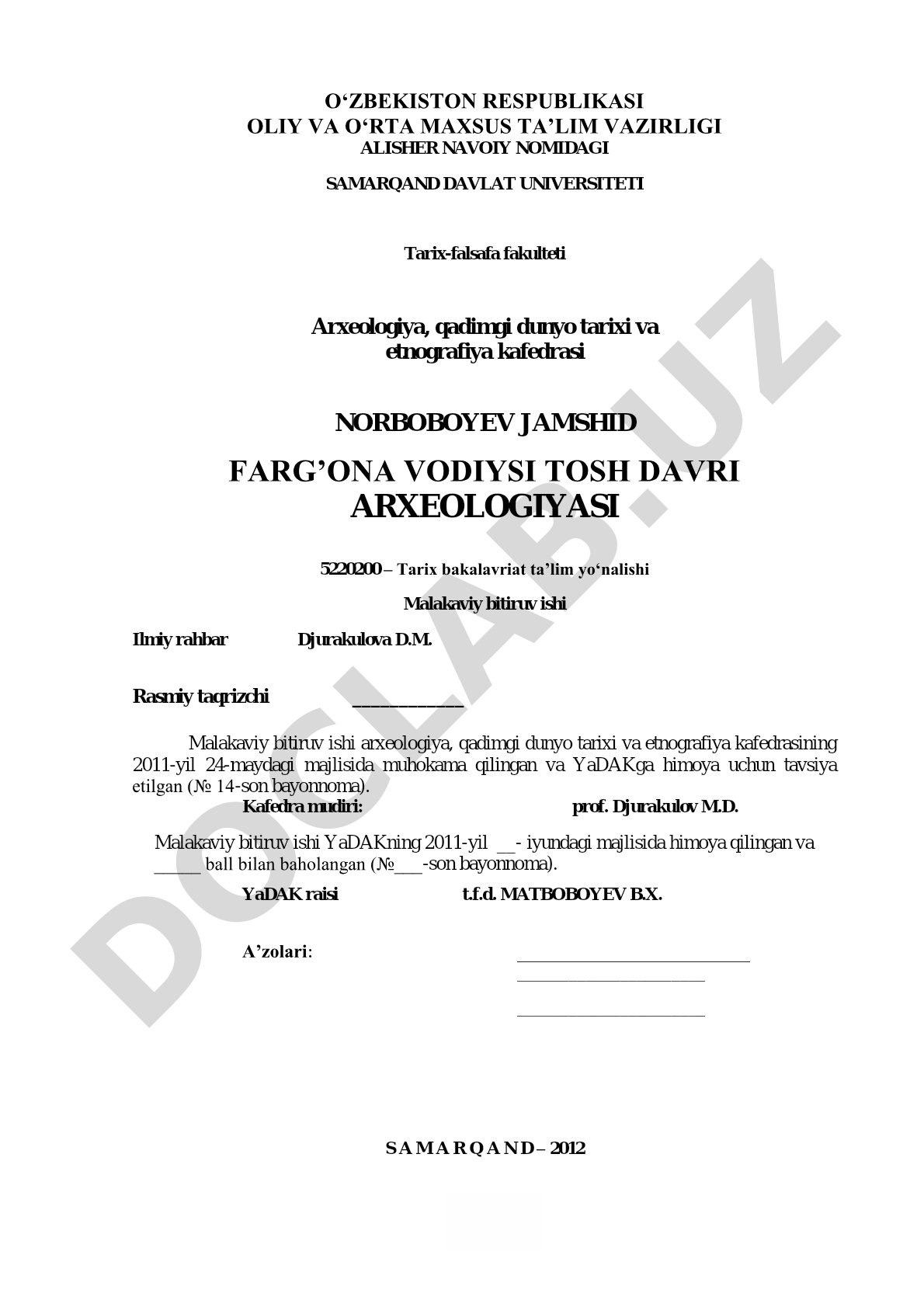 Farg'ona vodiysi tosh davri arxeologiyasi