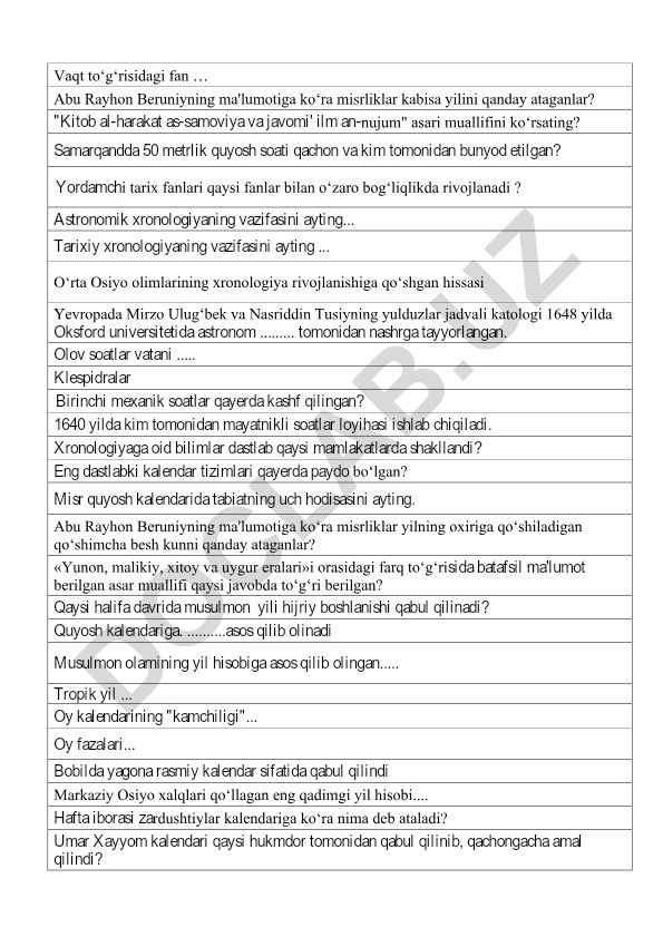 Xronologiya va astronomiya tarixi