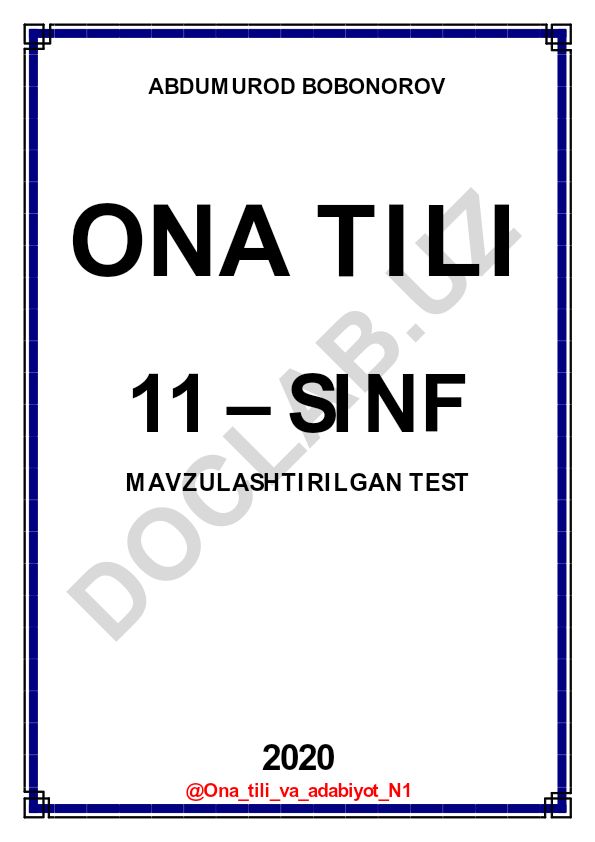 O'zbek tili va uning taraqqiyoti
