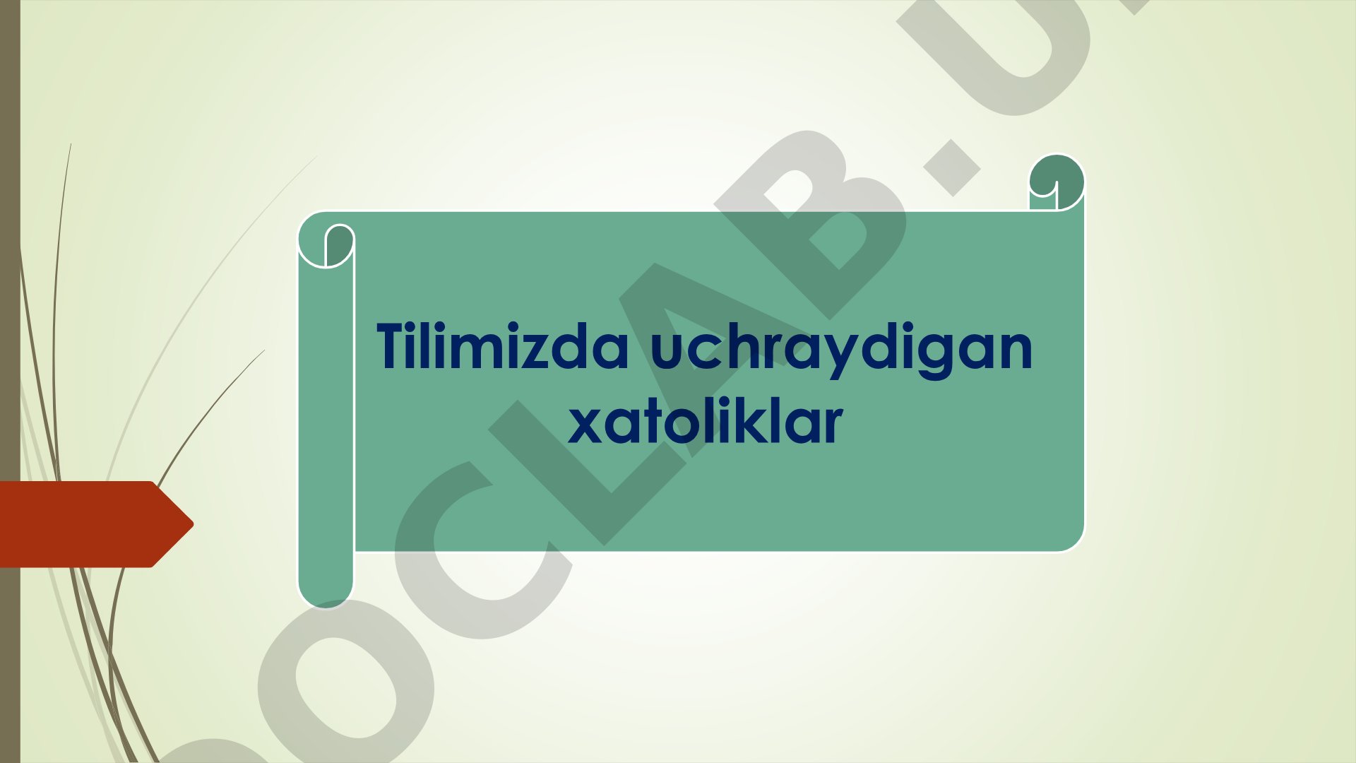 Tilimizda uchraydigan xatoliklar