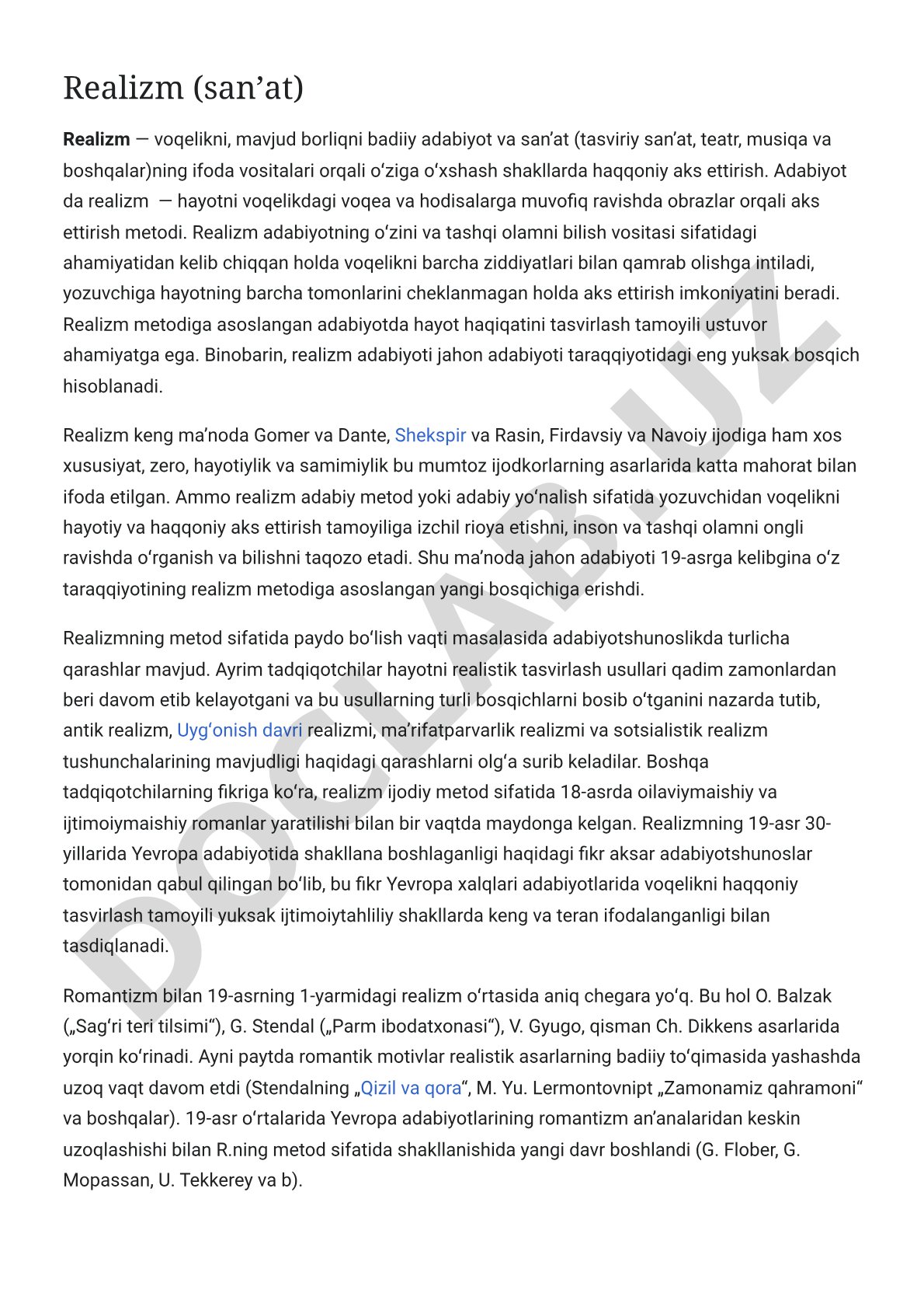 Realizm (sanʼat)