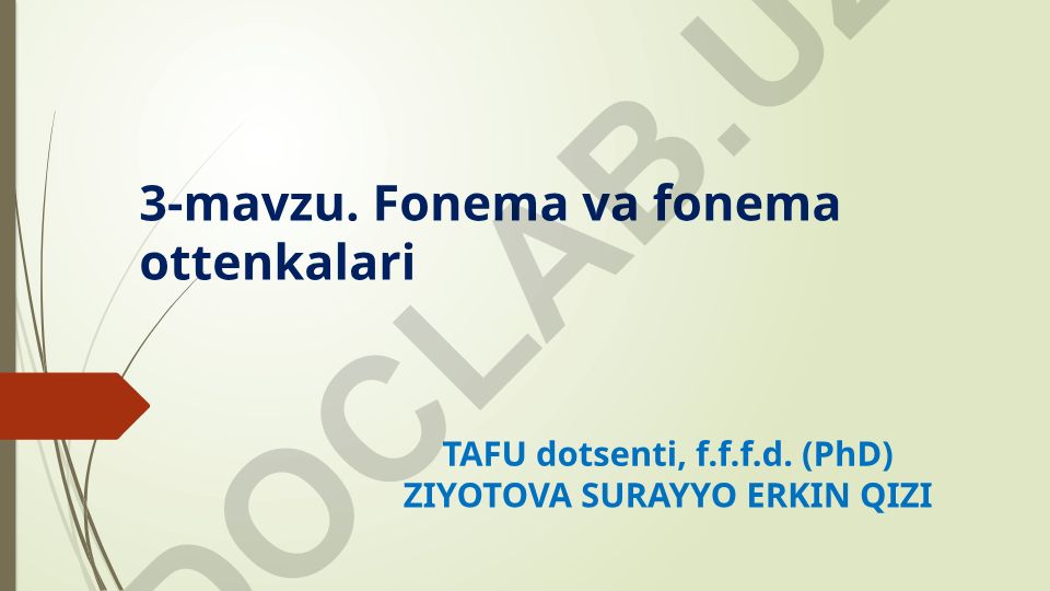 Fonema va fonema ottenkalari