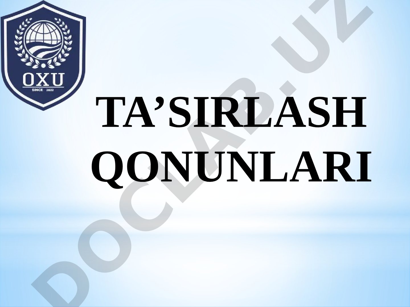 Ta'sirlash qonunlari