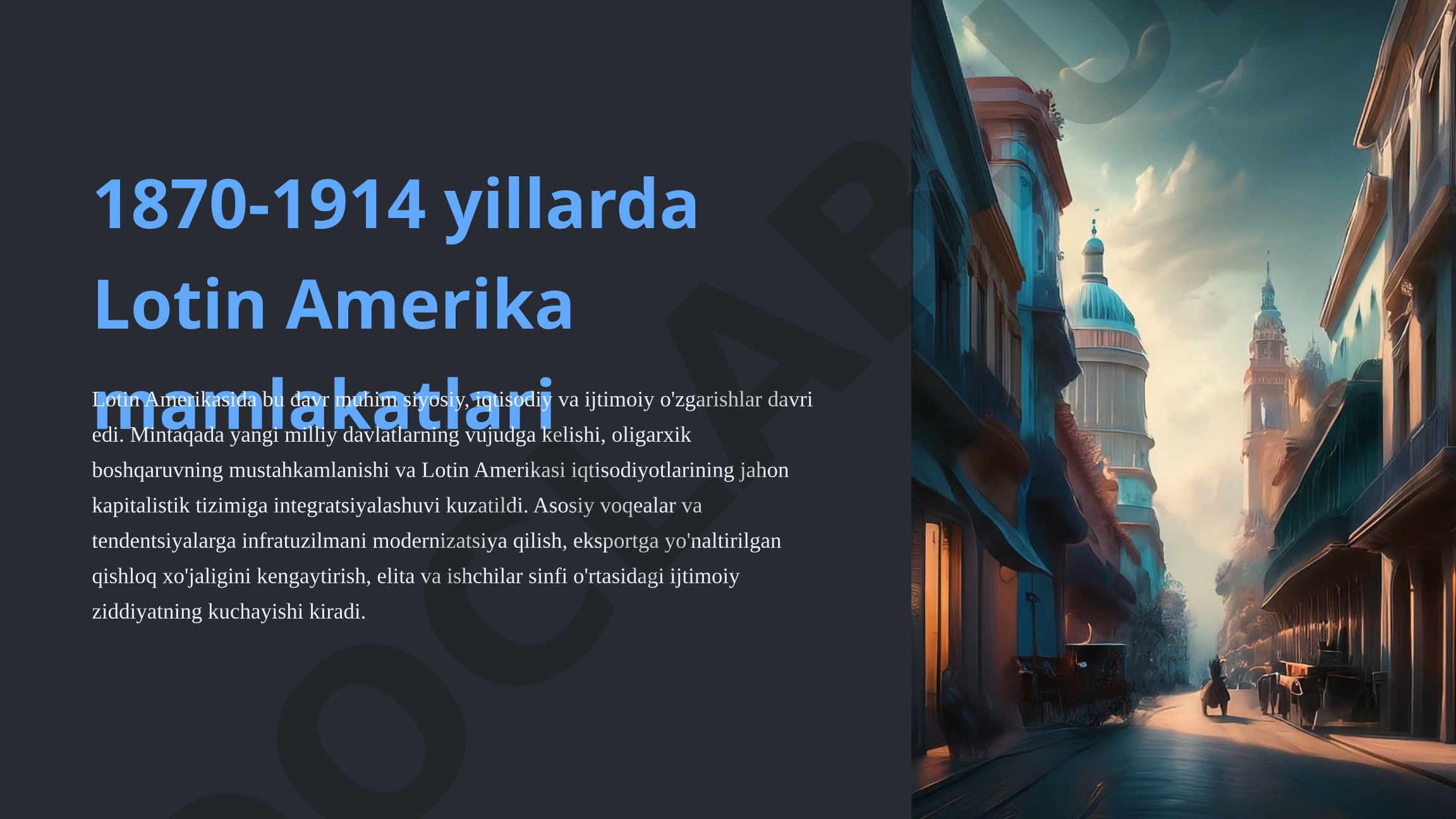 1870-1914 yillarda Lotin Amerika mamlakatlari