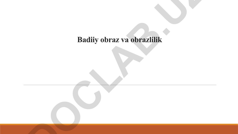 Badiiy obraz va obrazlilik tushunchasi