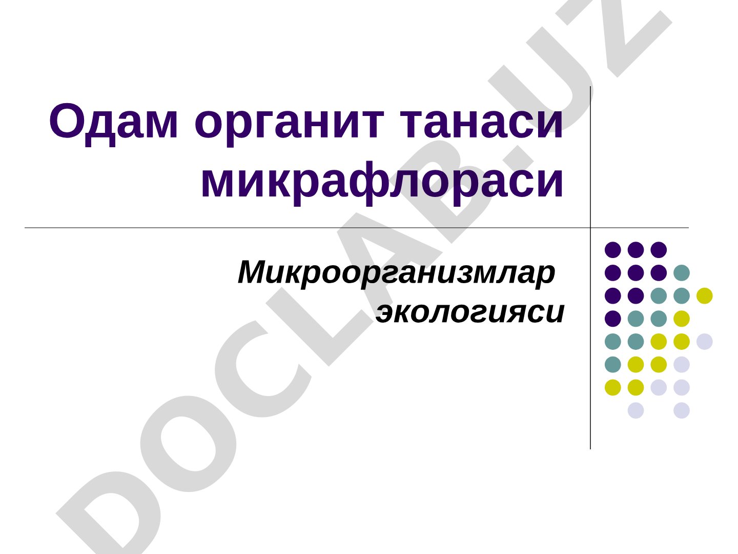 Одам органит танаси микрофлораси
