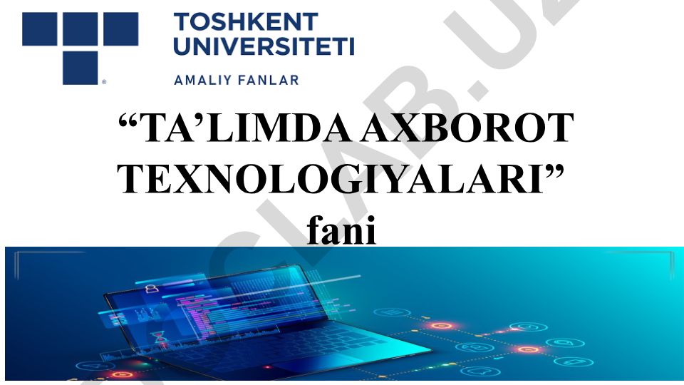 Web-sahifa yaratish texnologiyalari va dizayn asoslari