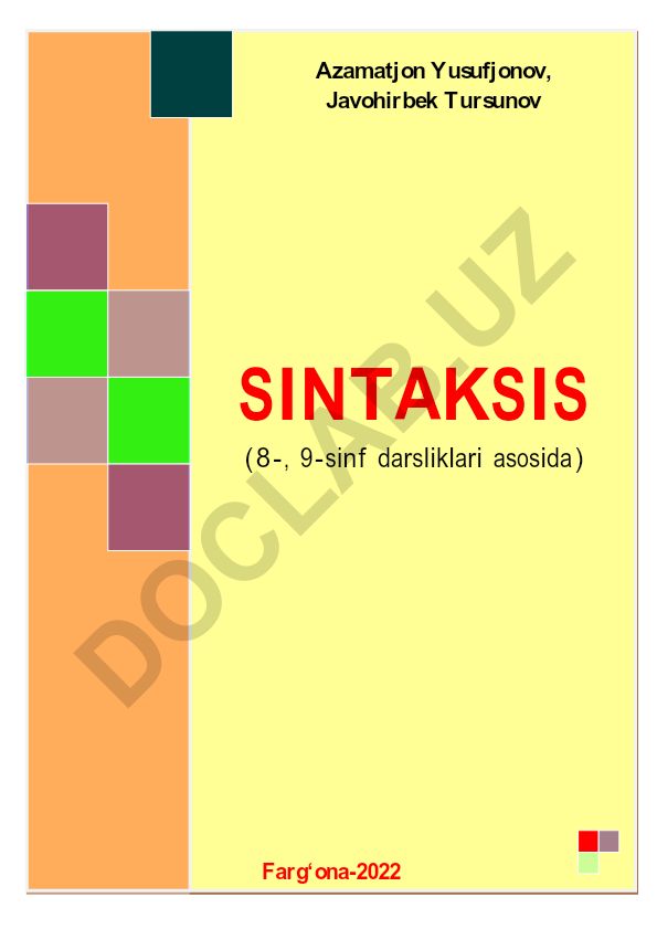 Sintaksis: so'zlarning o'zaro bog'lanishi va sintaktik aloqa