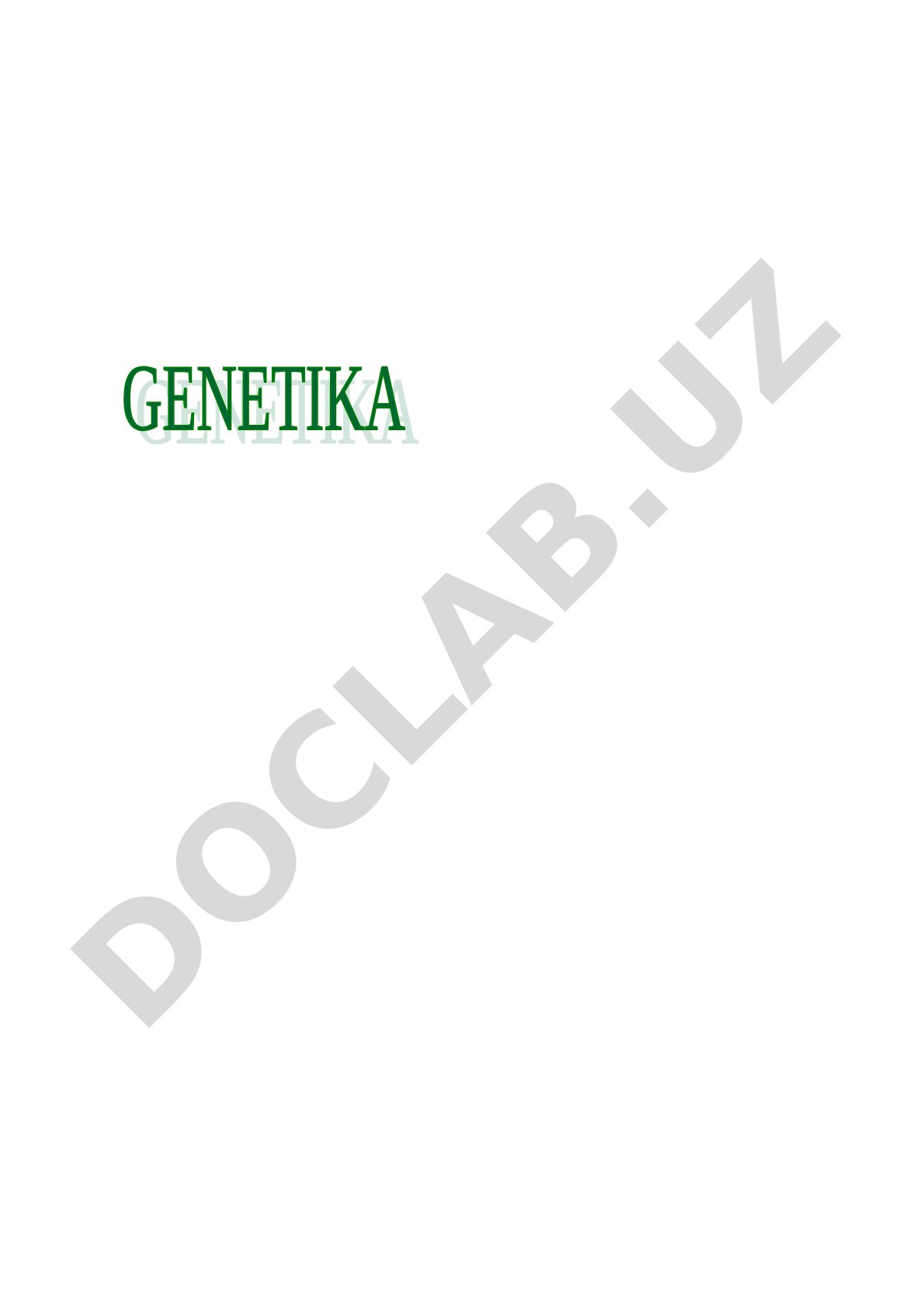 Genetika masalalari