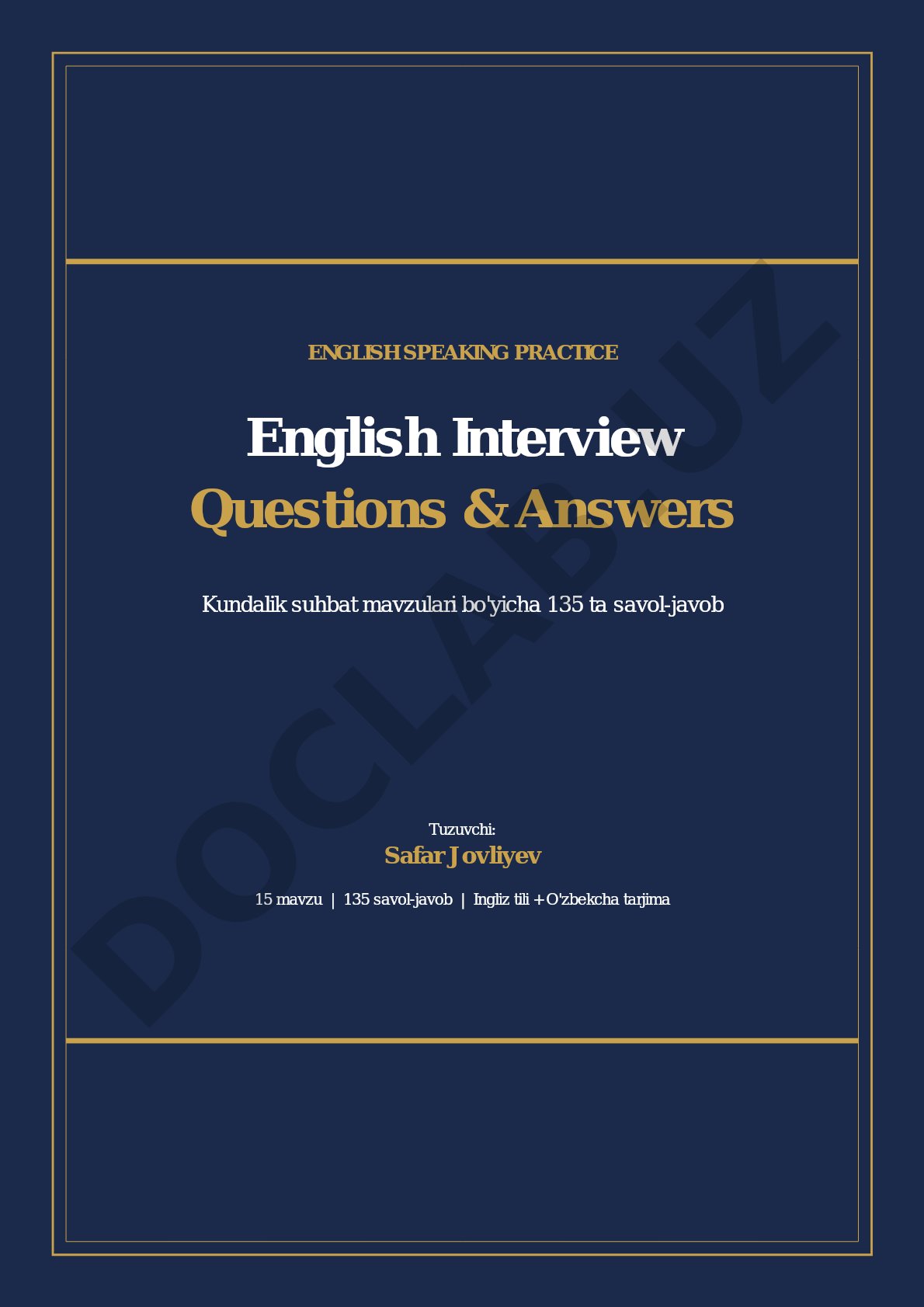 English Interview Questions & Answers
