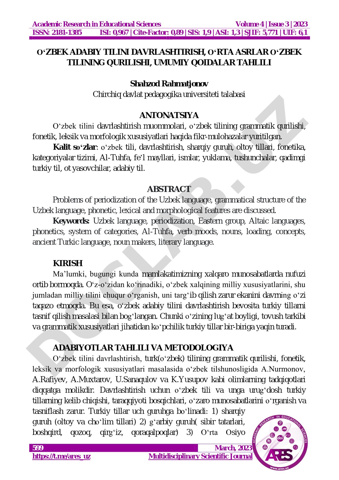 O'zbek adabiy tilini davrlashtirish, o'rta asrlar o'zbek tilining qurilishi, umumiy qoidalar tahlili