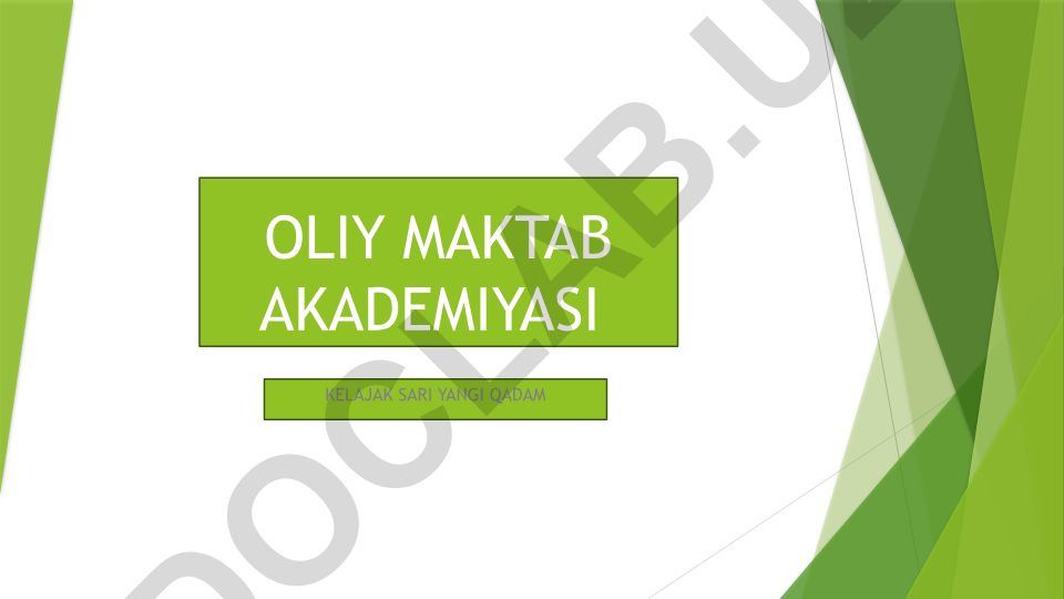 Oliy Maktab Akademiyasi videodarslari orqali uyda xususiy maktab tashkil qilish