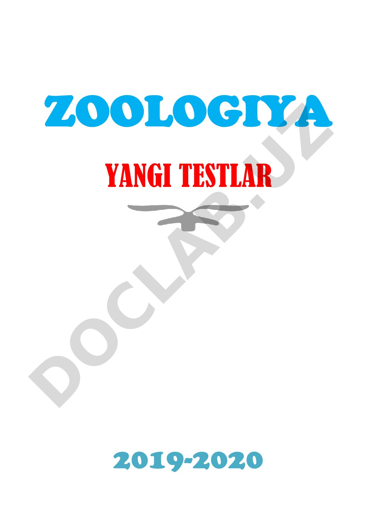 Zoologiya testlari 2019-2020