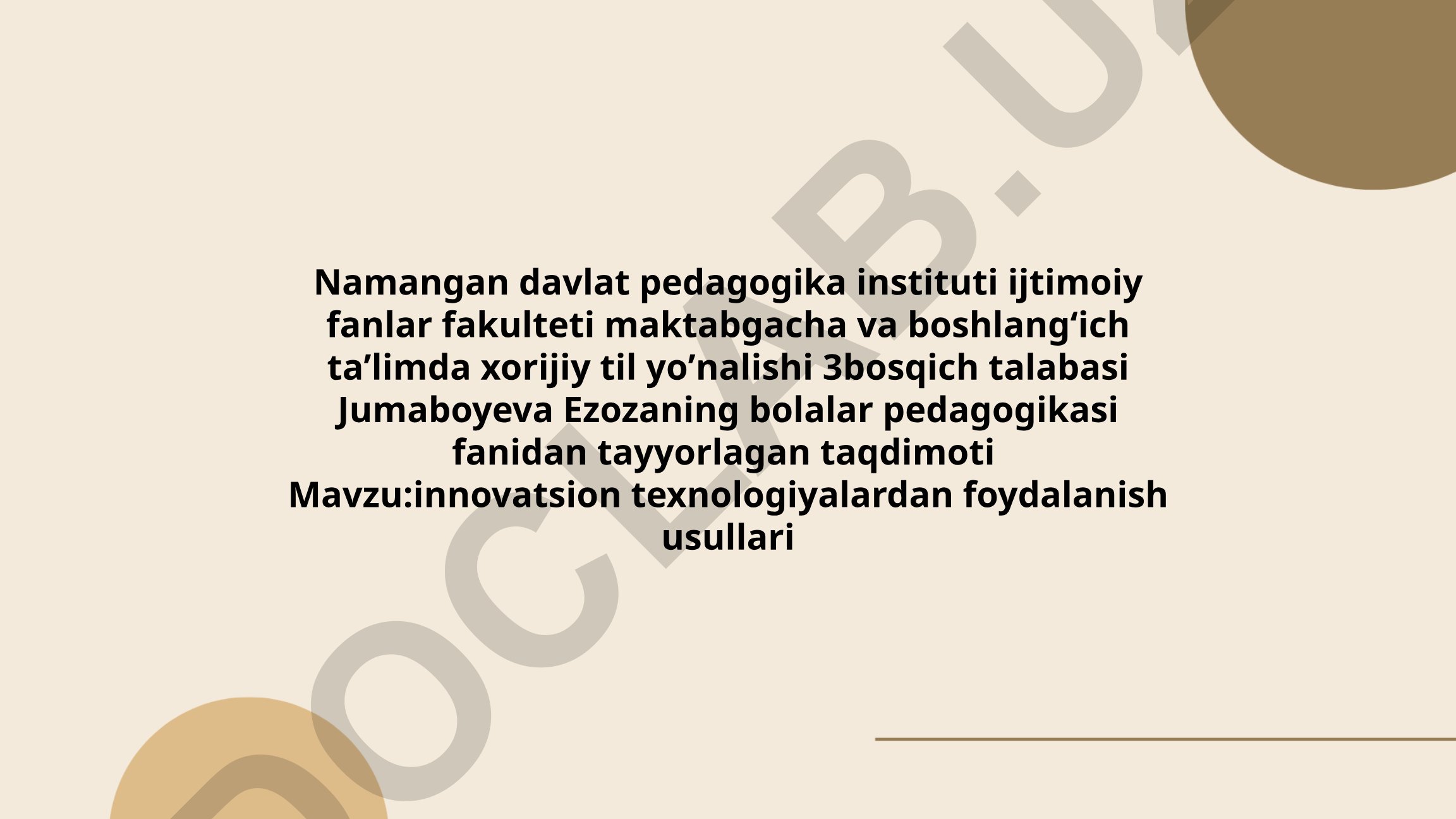 Innovatsion texnologiyalardan foydalanish usullari