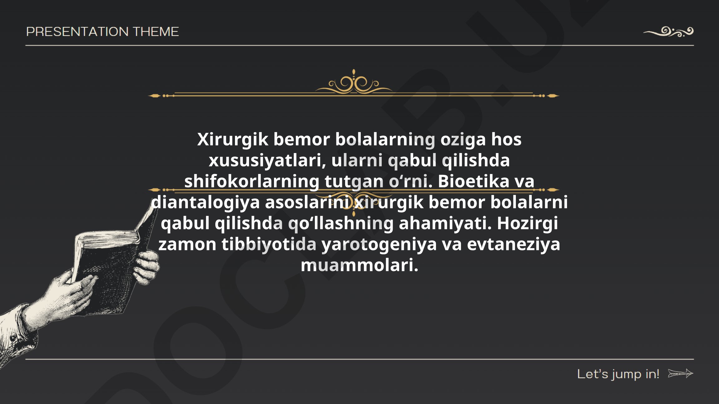 Xirurgik bemor bolalarning xususiyatlari va bioetika muammolari