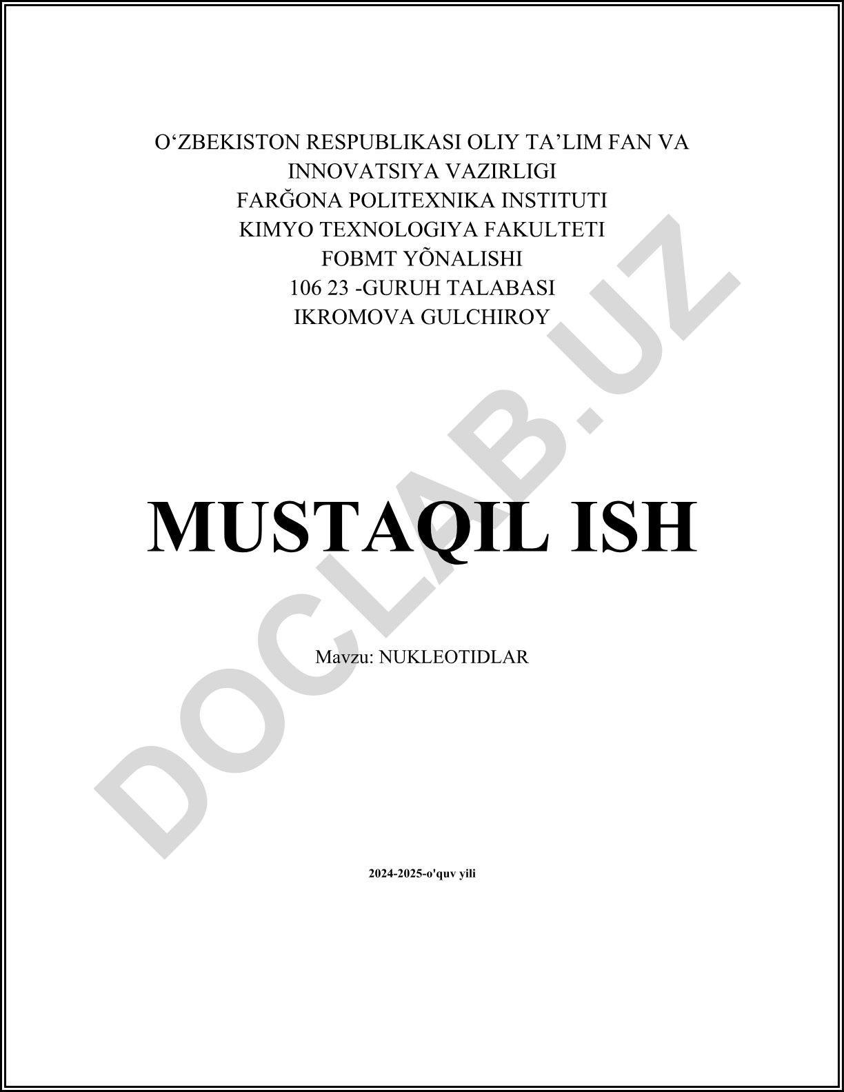 Nukleotidlar