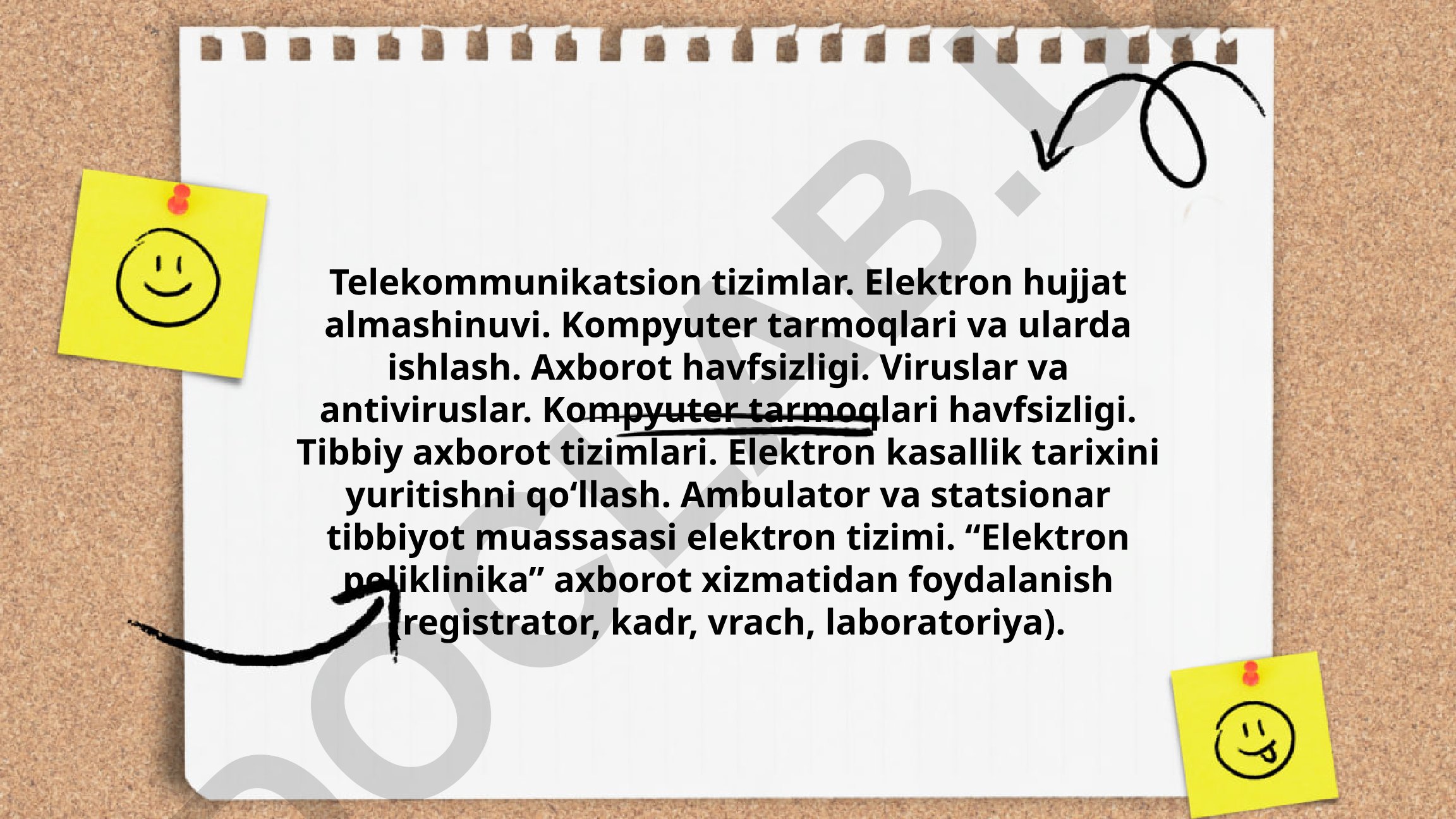 Telekommunikatsion tizimlar va tibbiy axborot tizimlari