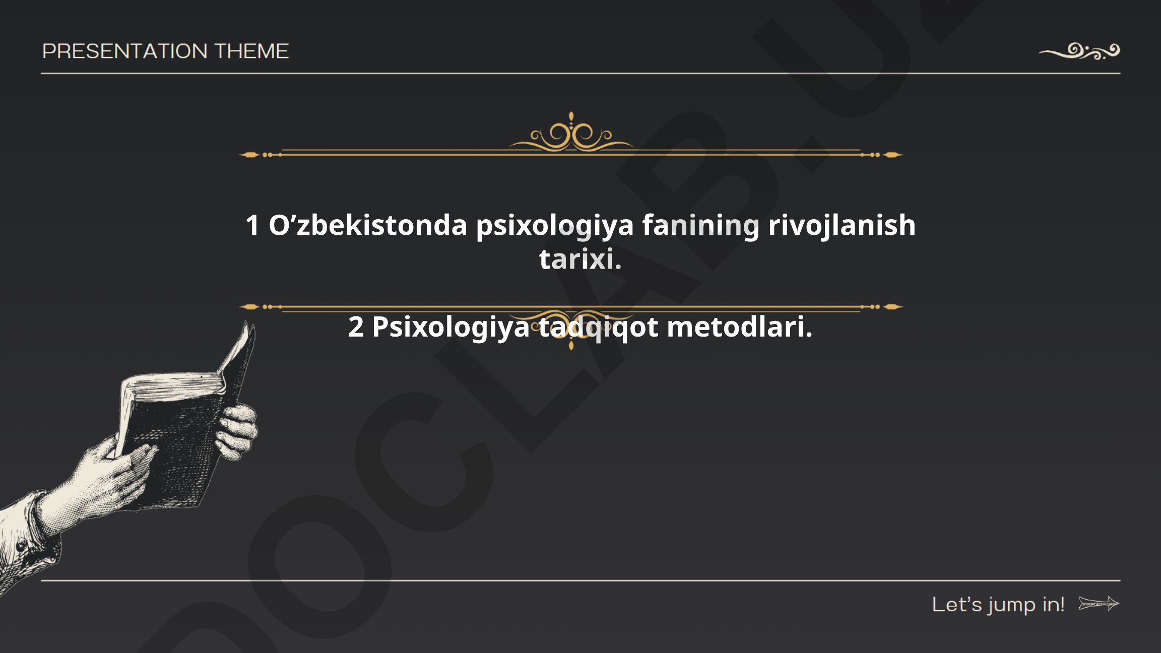 O'zbekistonda psixologiya fanining rivojlanish tarixi va tadqiqot metodlari