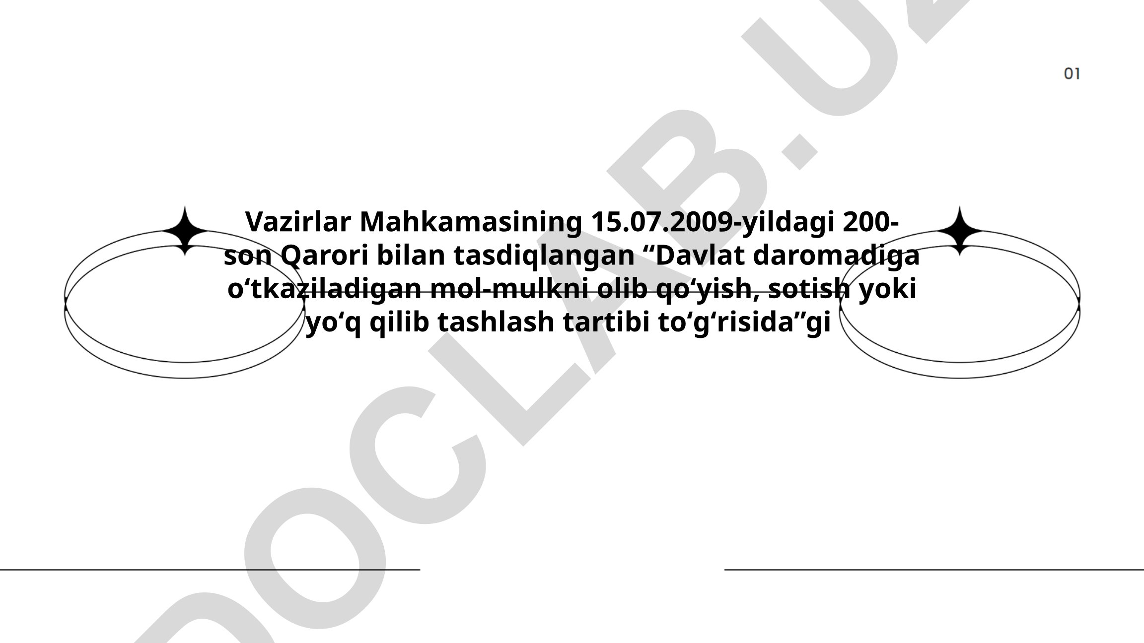 Davlat daromadiga oʻtkaziladigan mol-mulkni olib qoʻyish, sotish yoki yoʻq qilib tashlash tartibi
