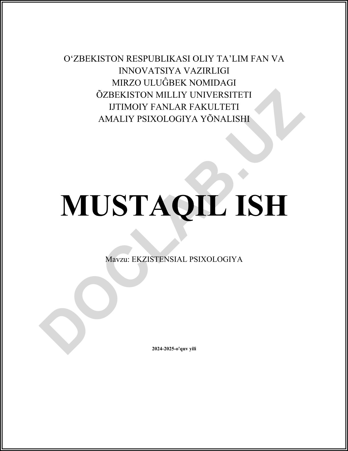 Ekzistensial psixologiya