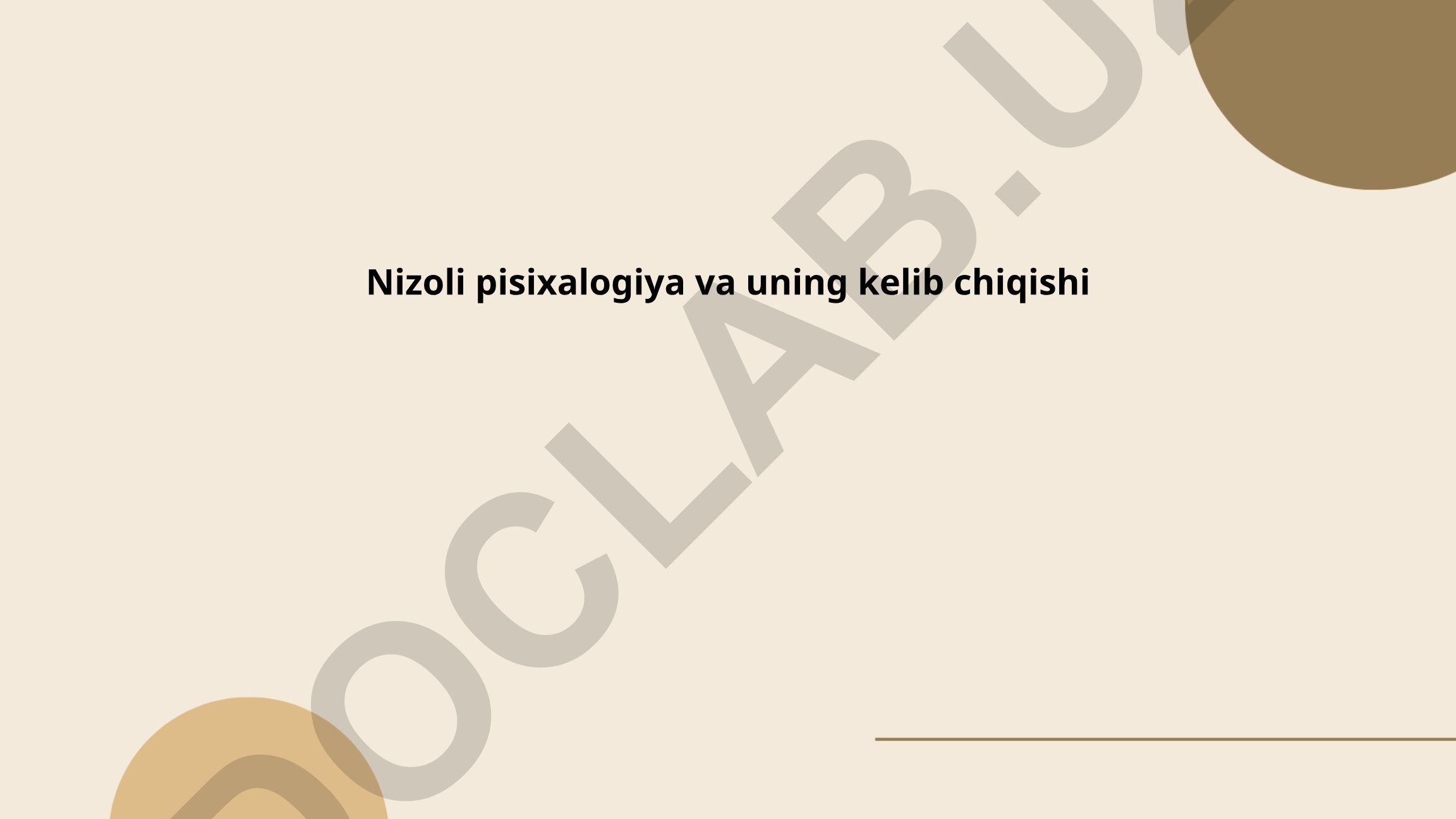 Nizoli psixologiya va uning kelib chiqishi