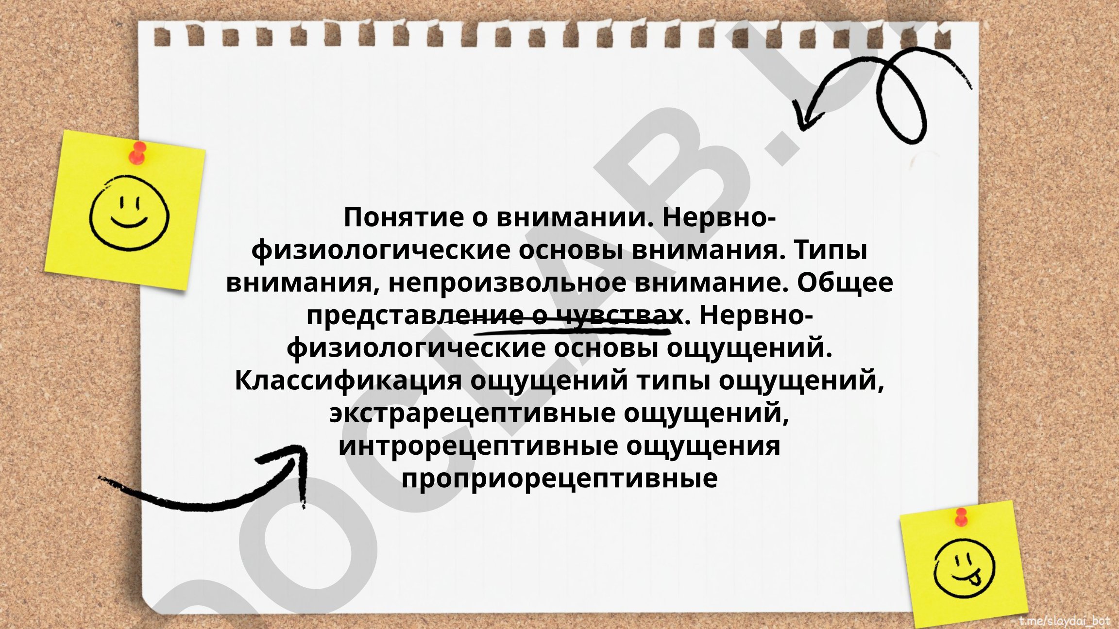 Понятие о внимании и нервно-физиологические основы ощущений