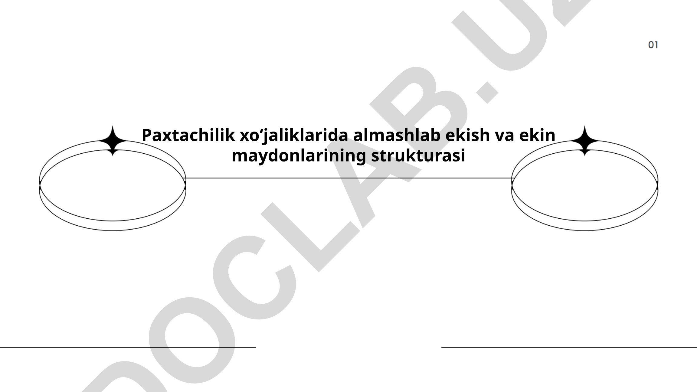 Paxtachilik xoʻjaliklarida almashlab ekish va ekin maydonlarining strukturasi