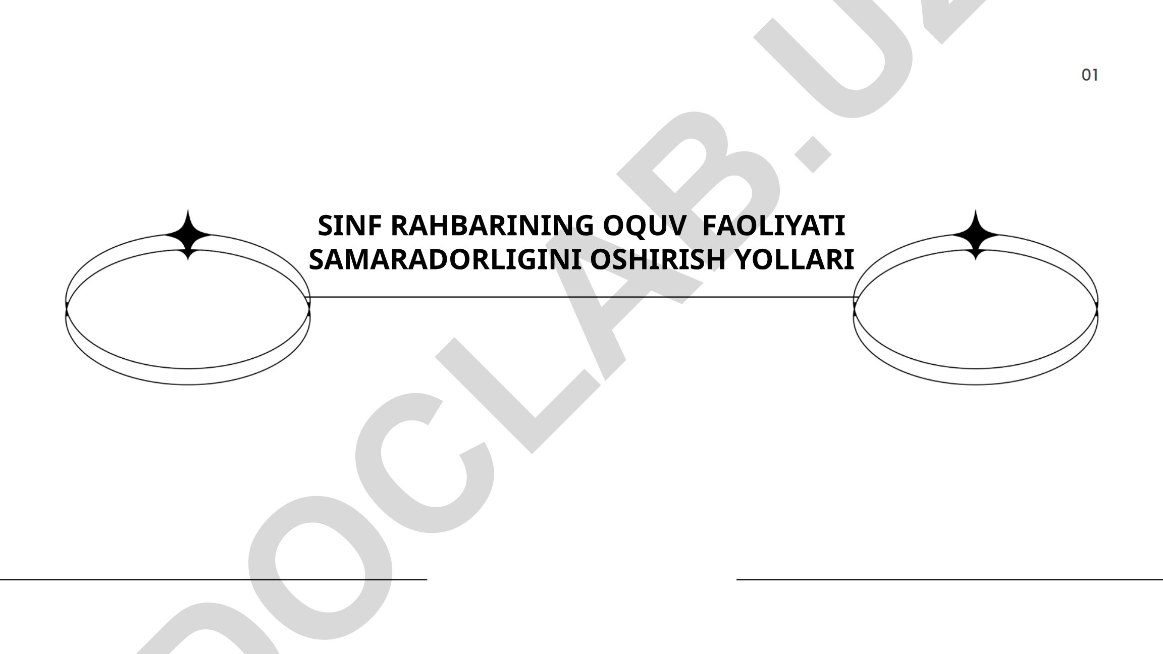 Sinf rahbarining o'quv faoliyati samaradorligini oshirish yo'llari