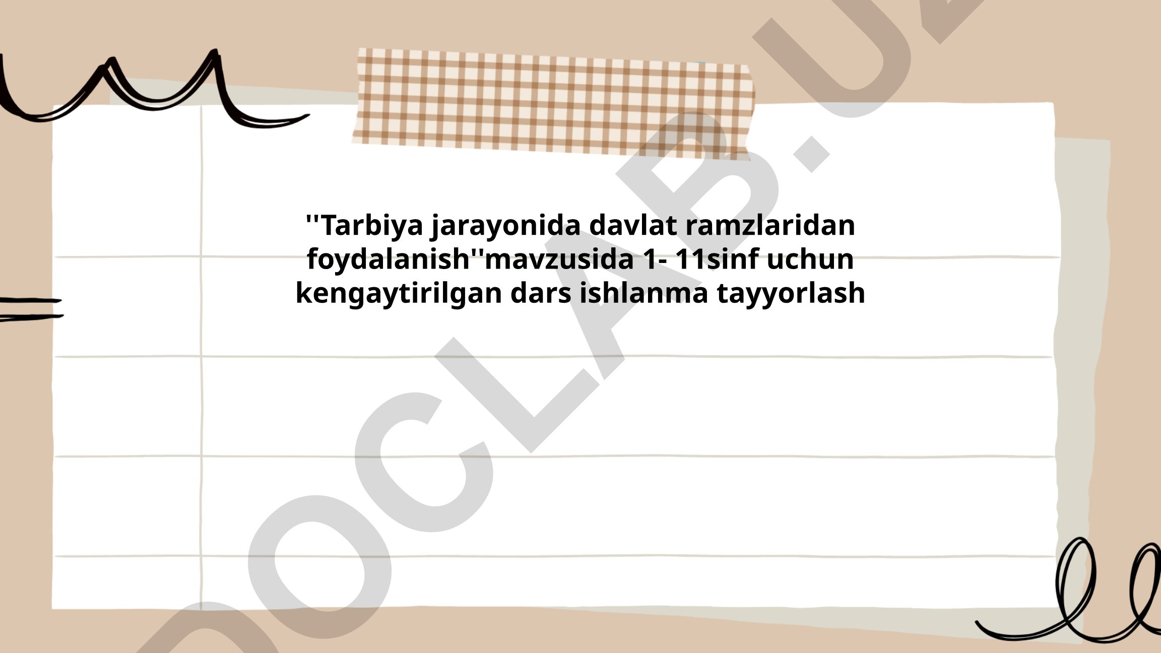 Tarbiya jarayonida davlat ramzlaridan foydalanish