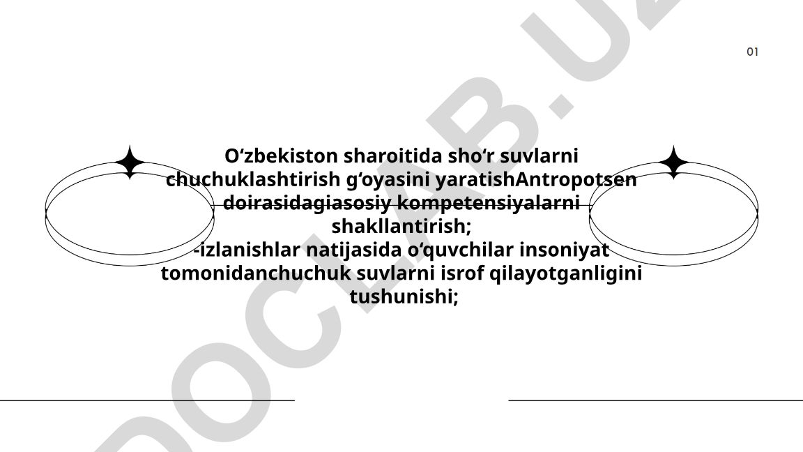 O‘zbekiston sharoitida sho‘r suvlarni chuchuklashtirish g‘oyasi va Antropotsen davrida suv resurslaridan foydalanish
