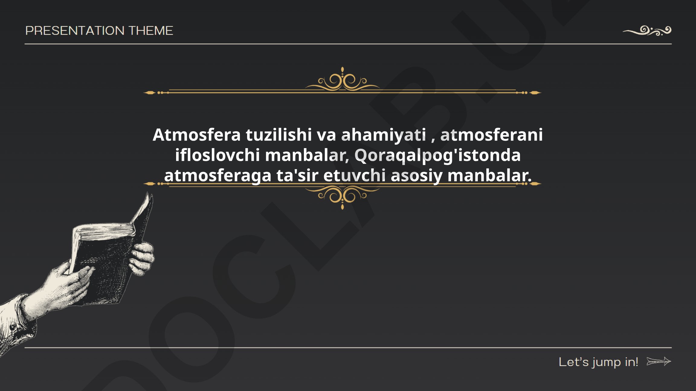 Atmosfera tuzilishi, ifloslanish manbalari va Qoraqalpog'istonda atmosferaga ta'sir