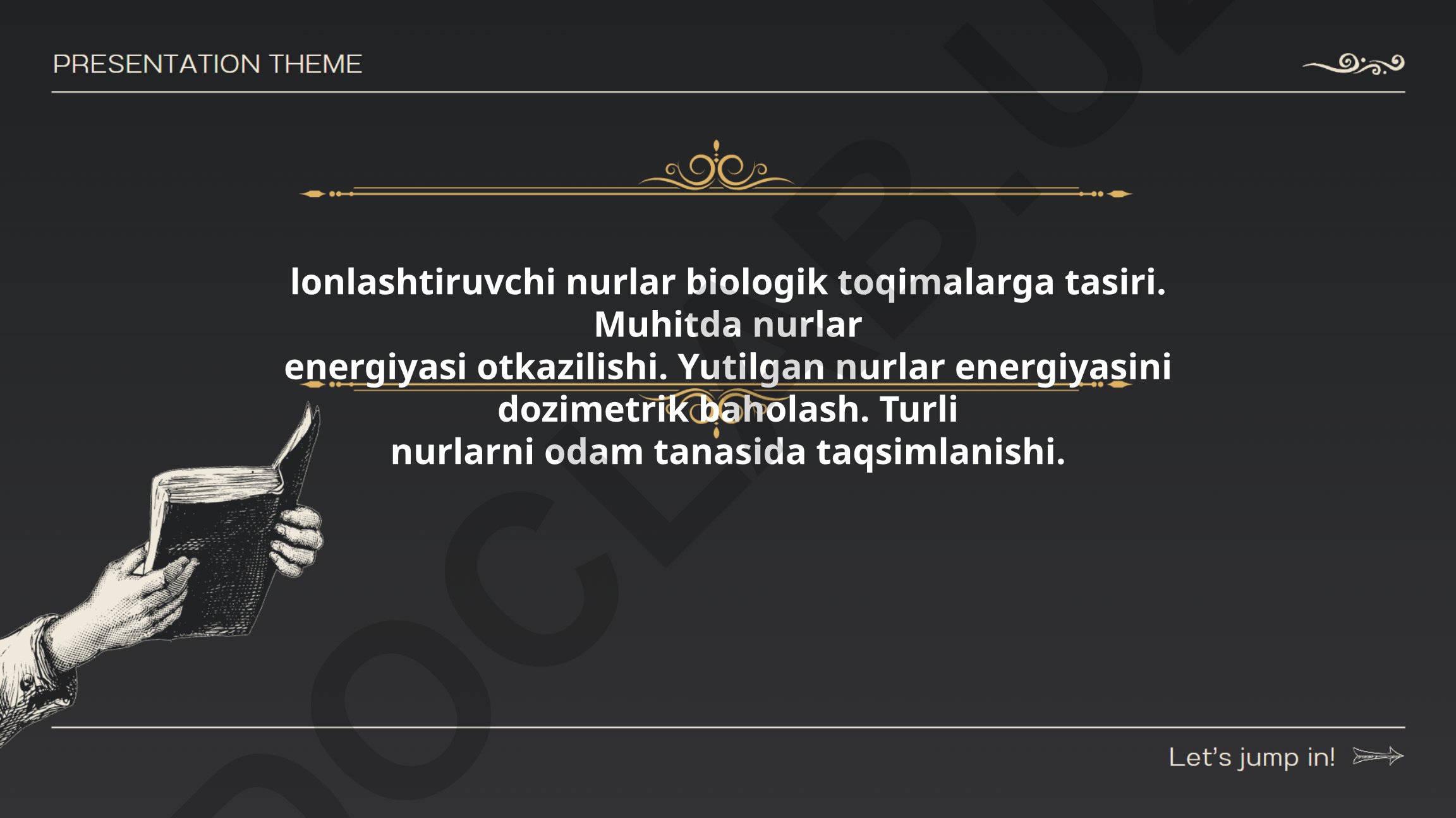 Ionlashtiruvchi nurlarning biologik to'qimalarga ta'siri va dozimetrik baholash