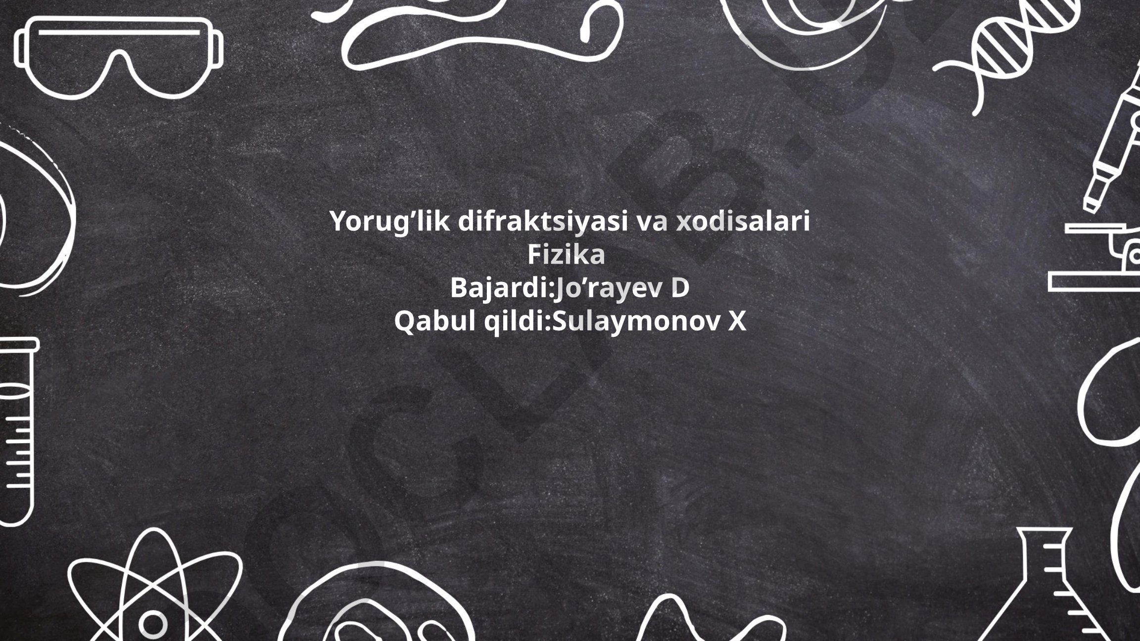 Yorug'lik difraktsiyasi va xodisalari