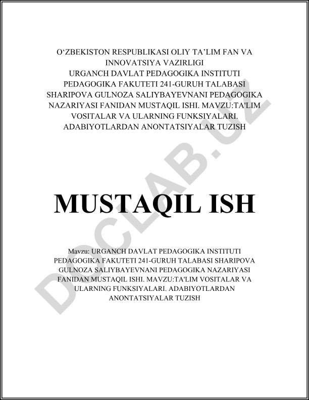 Ta'lim vositalari va ularning funksiyalari