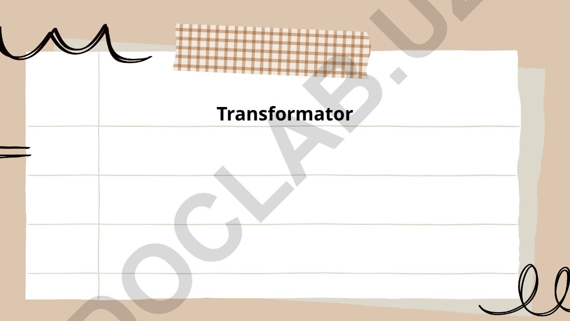 Transformatorning ishlash prinsipi va turlari