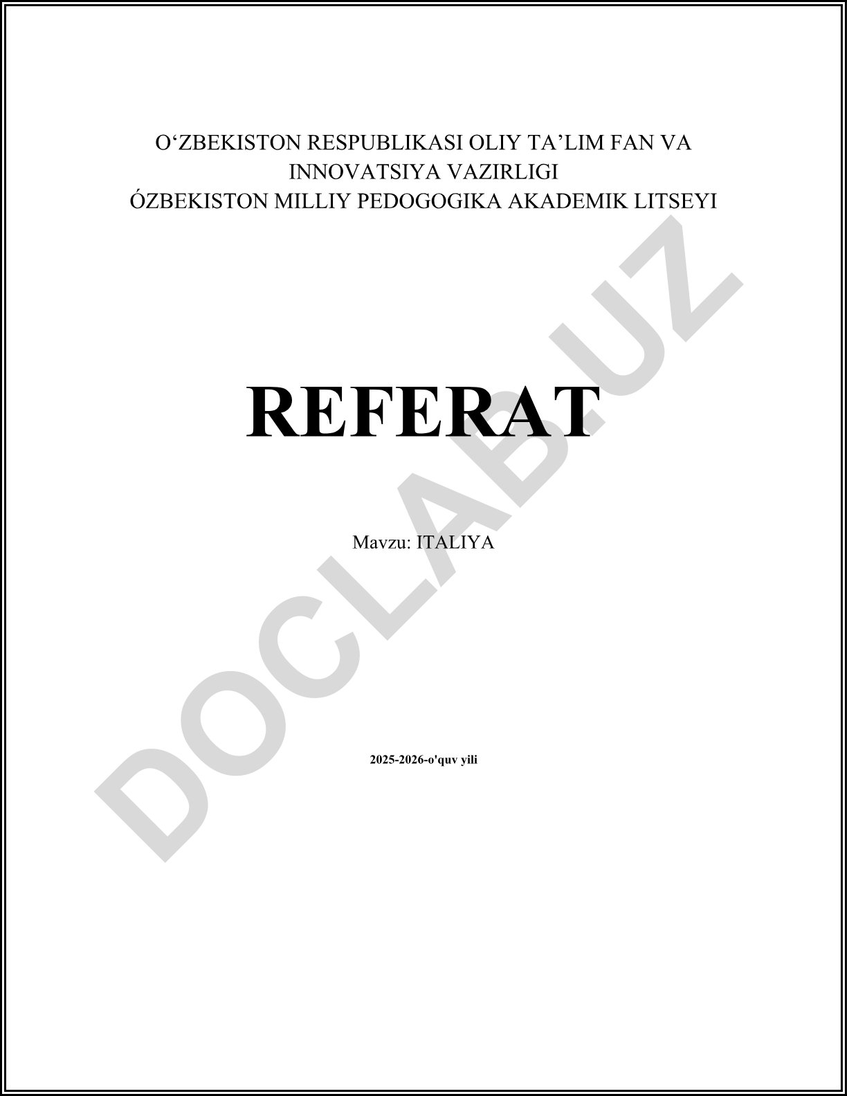 Italiya tarixi, poytaxti Rim va san'ati