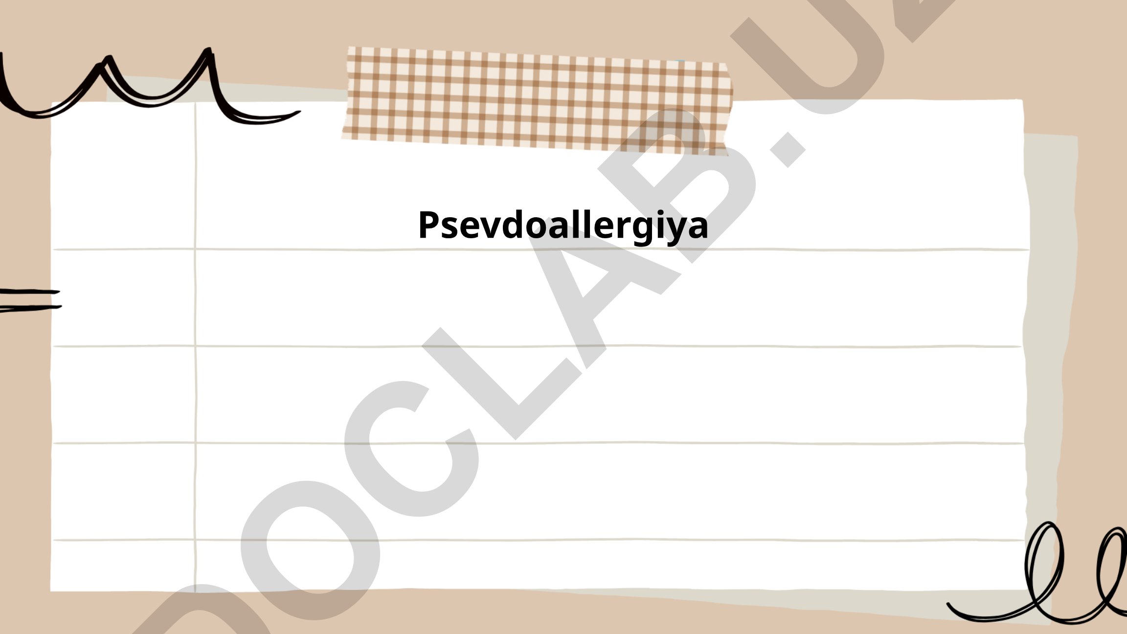 Psevdoallergiya sabablari, belgilari va haqiqiy allergiyadan farqlari