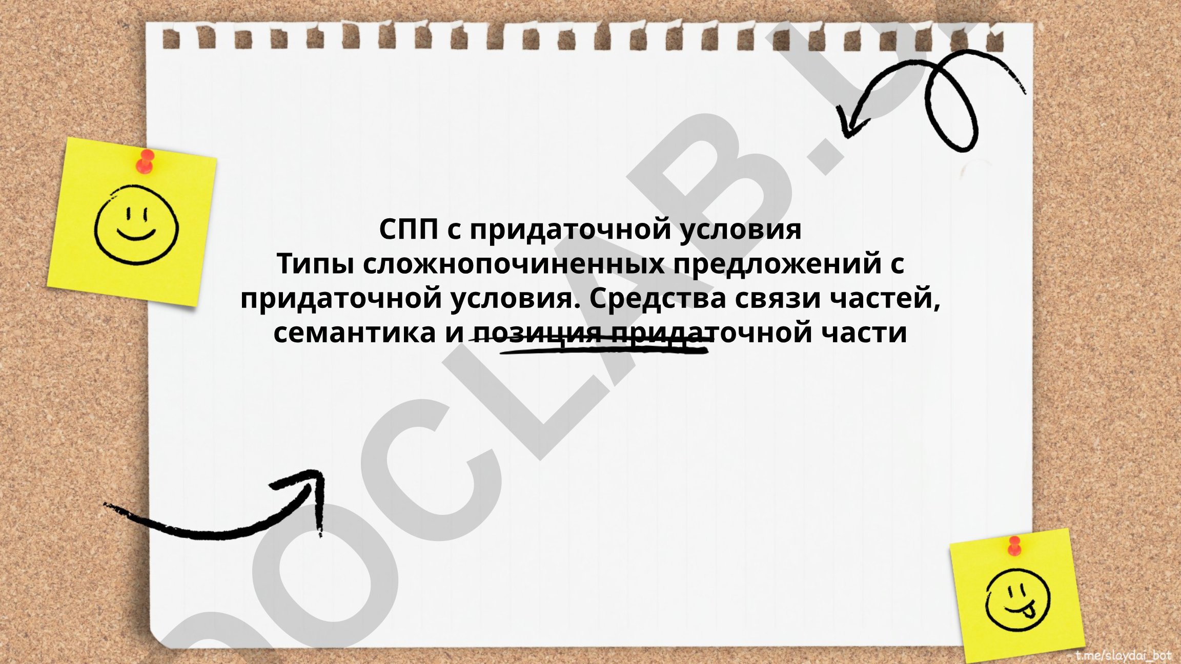 Сложноподчиненные предложения с придаточной условия: типы, средства связи и семантика