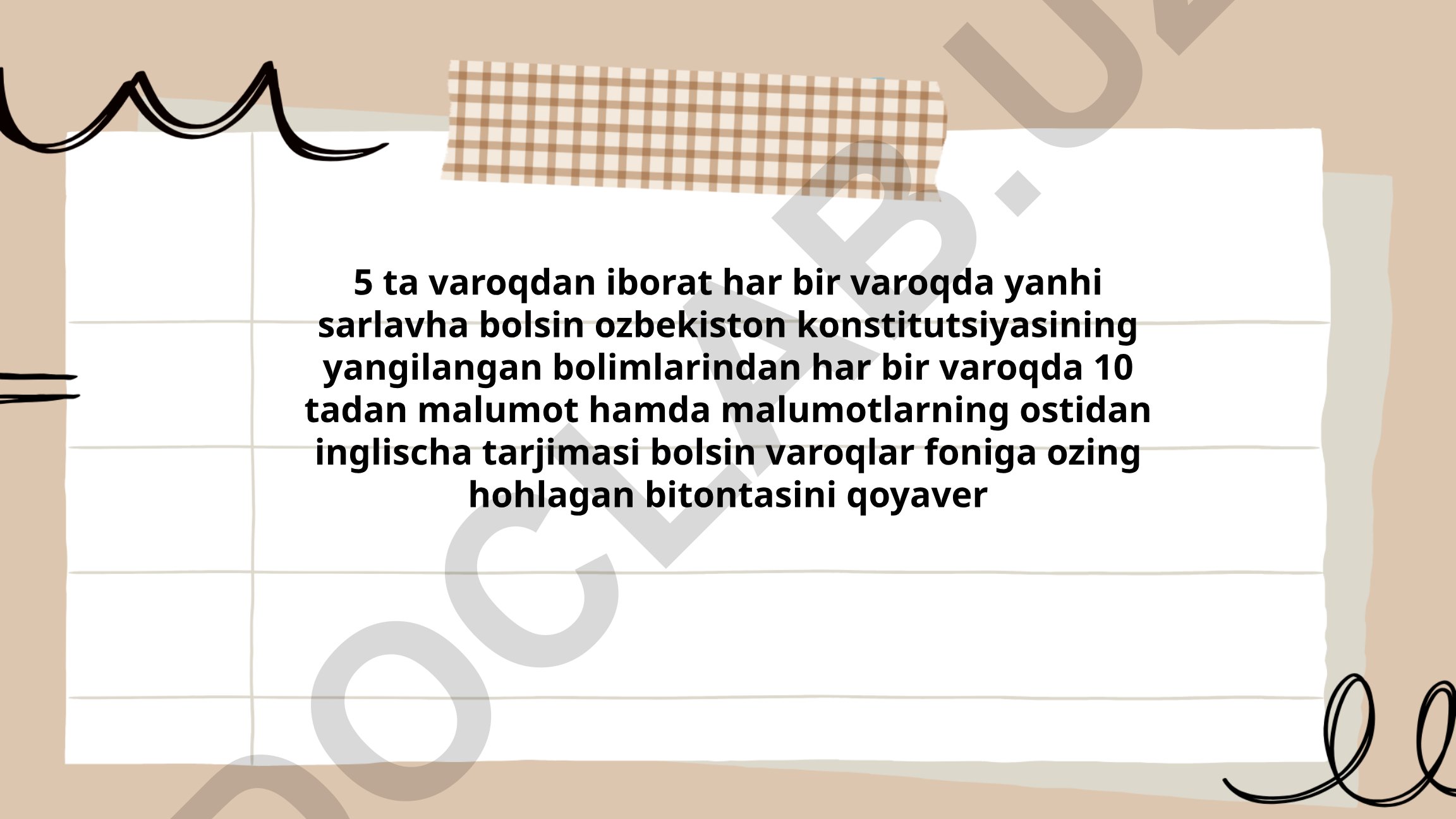 O'zbekiston Konstitutsiyasining asosiy tamoyillari, fuqarolarning huquqlari va prezident vakolatlari