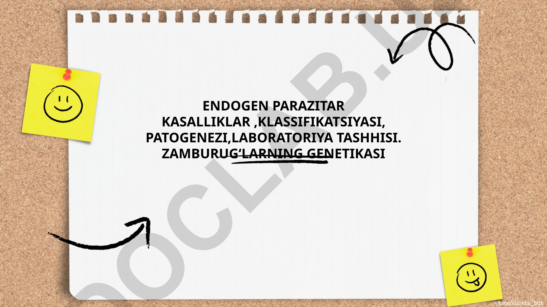 Endogen parazitar kasalliklar va zamburug'lar genetika