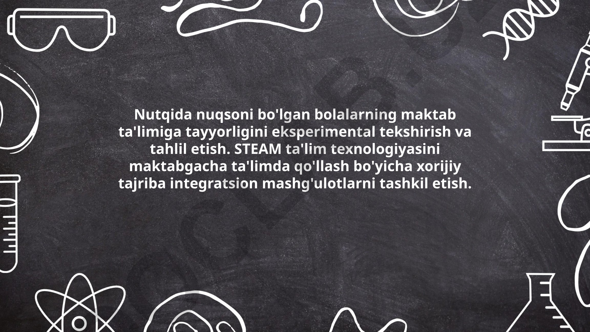 Nutqida nuqsoni bo'lgan bolalarning maktab ta'limiga tayyorligini eksperimental tekshirish
