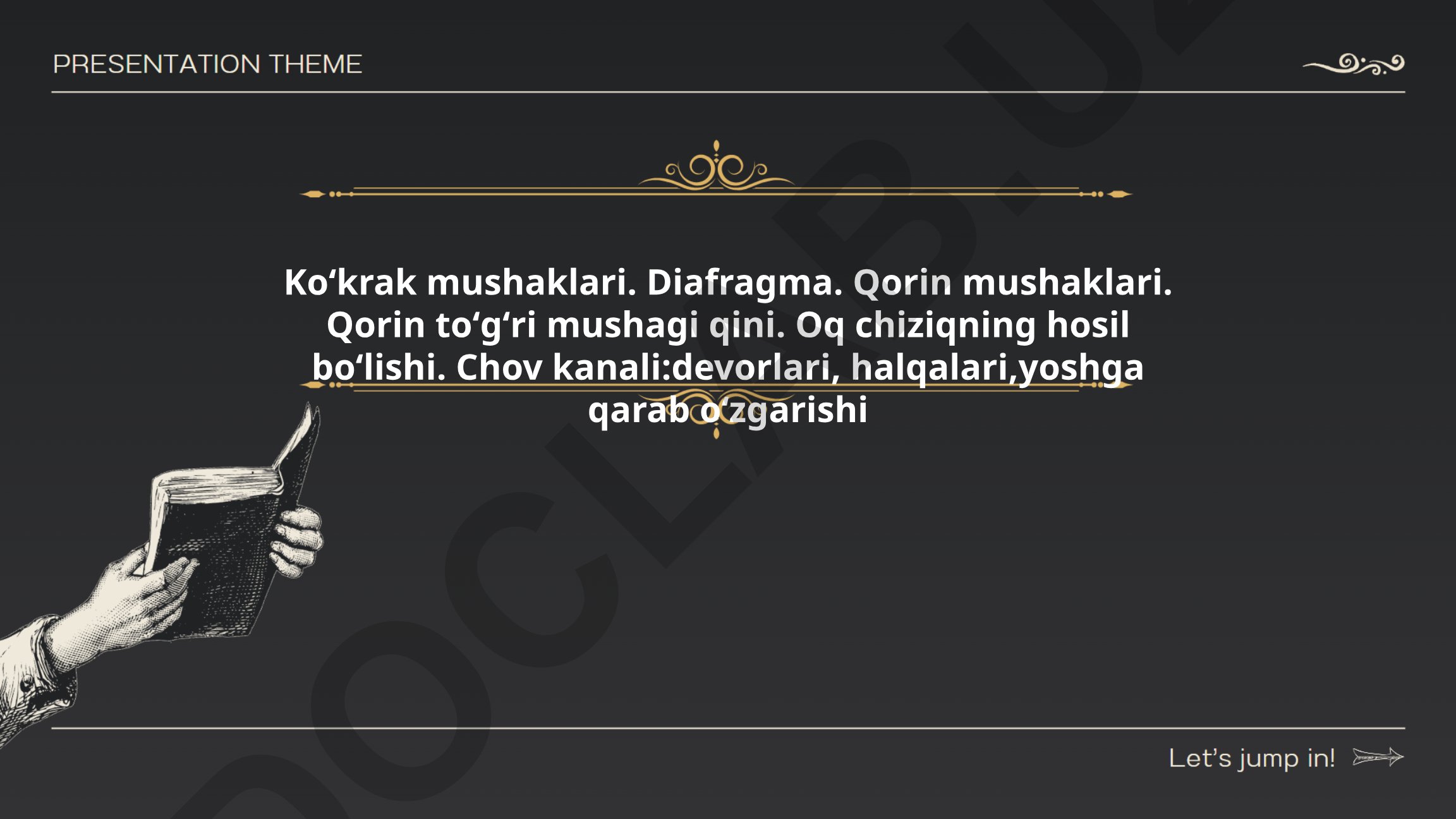 Koʻkrak mushaklari, diafragma va qorin mushaklari anatomiyasi