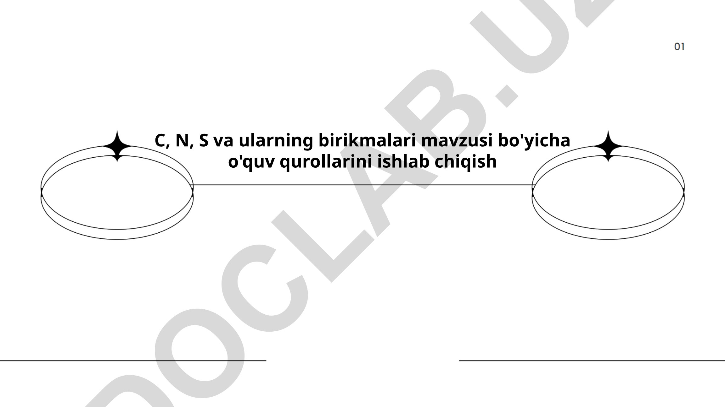C, N, S va ularning birikmalari mavzusi bo'yicha o'quv qurollarini ishlab chiqish