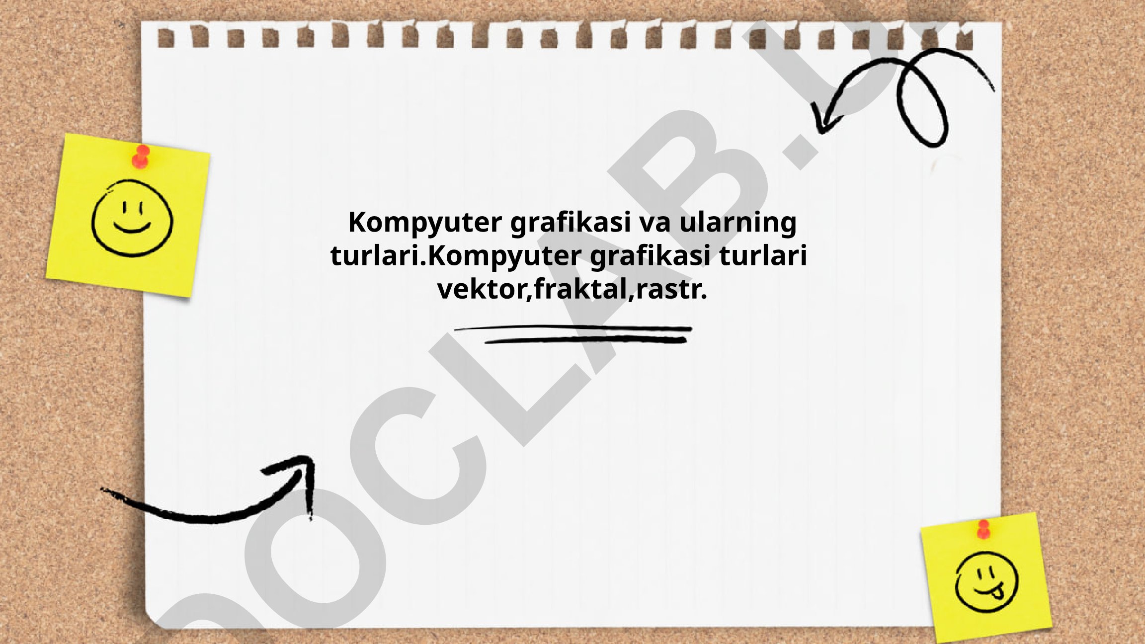 Kompyuter grafikasi va ularning turlari