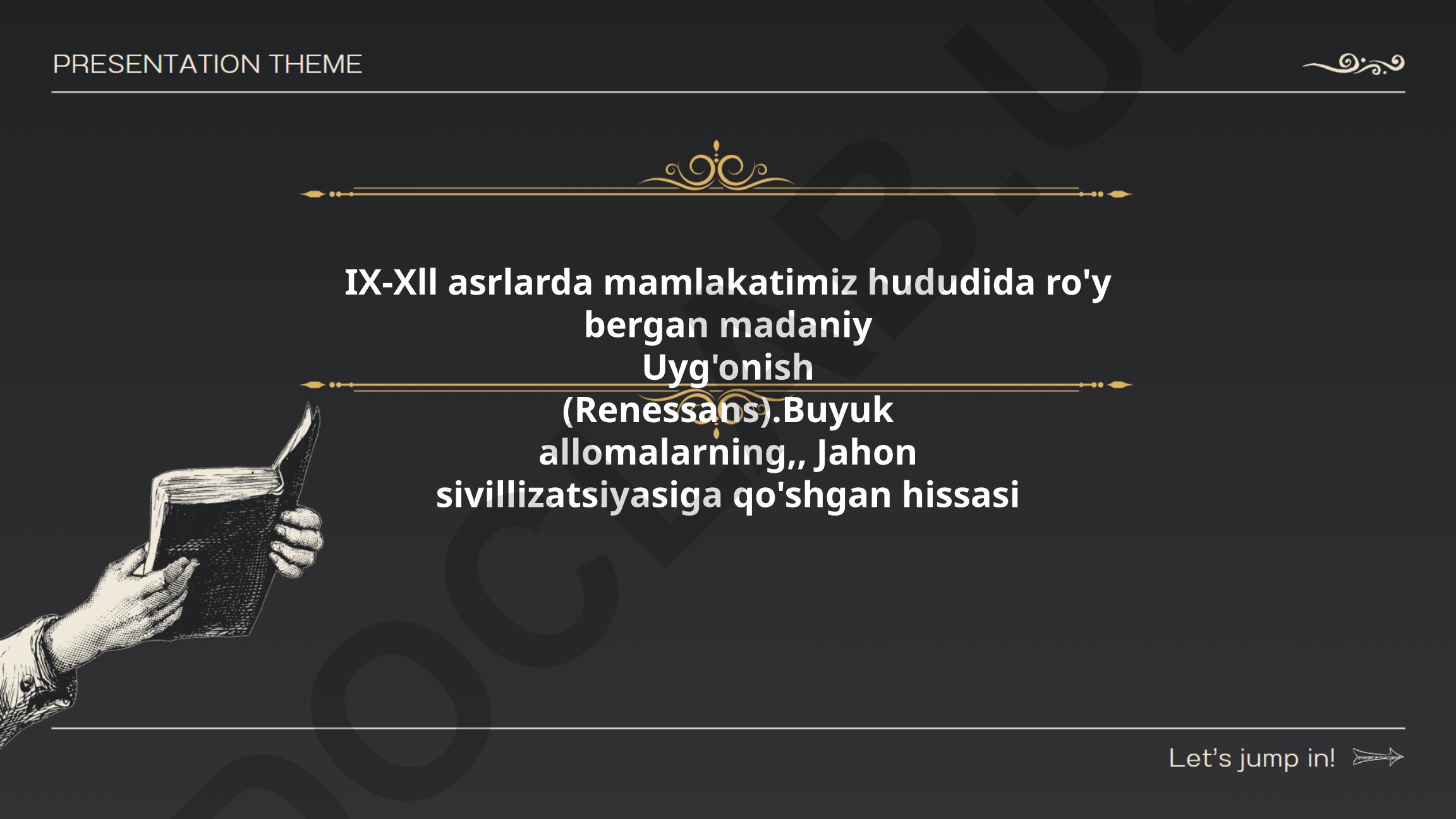 IX-XII asrlarda Markaziy Osiyoda ilm-fan va madaniyat
